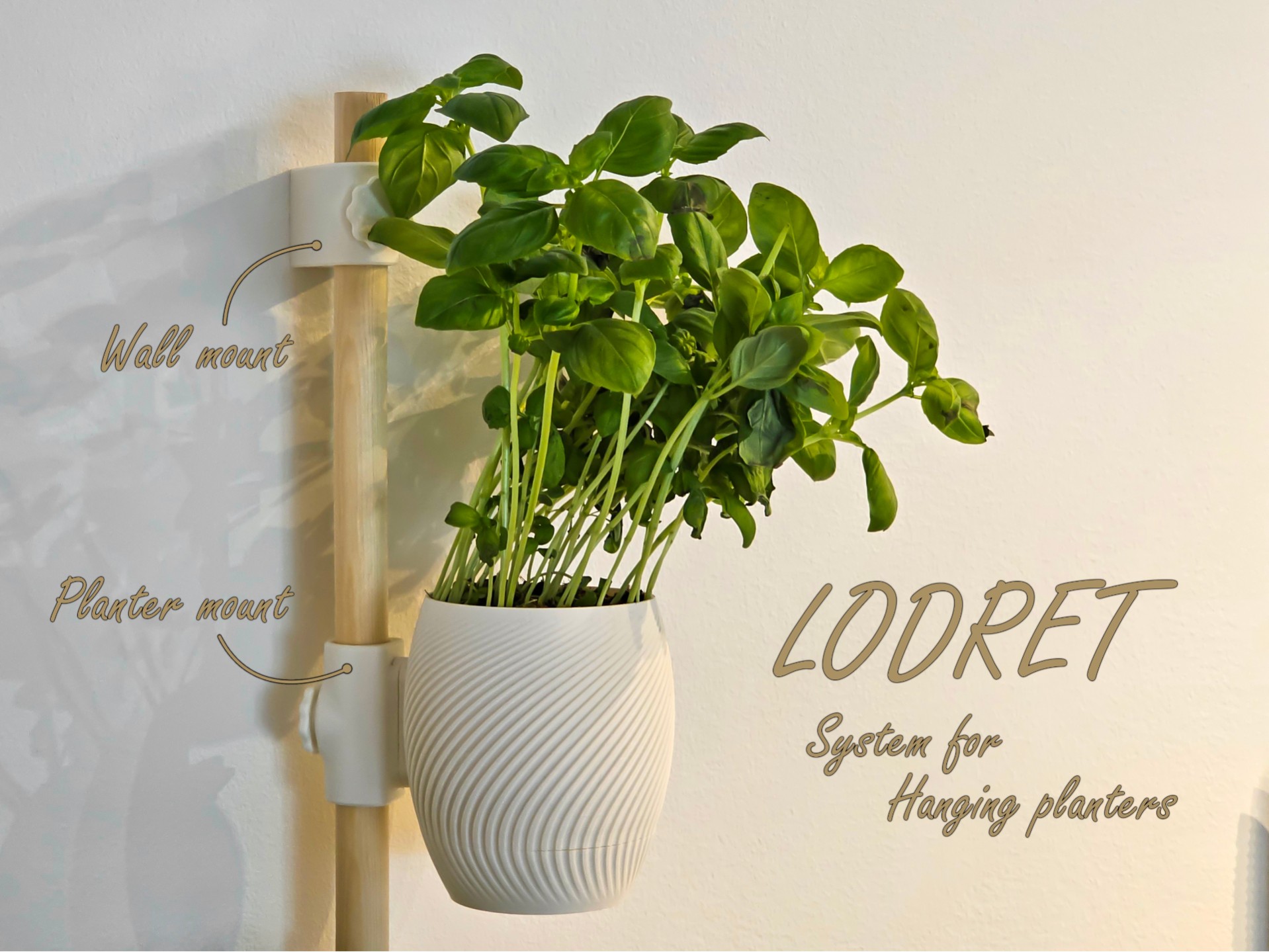 Sistema LODRET macetas colgantes