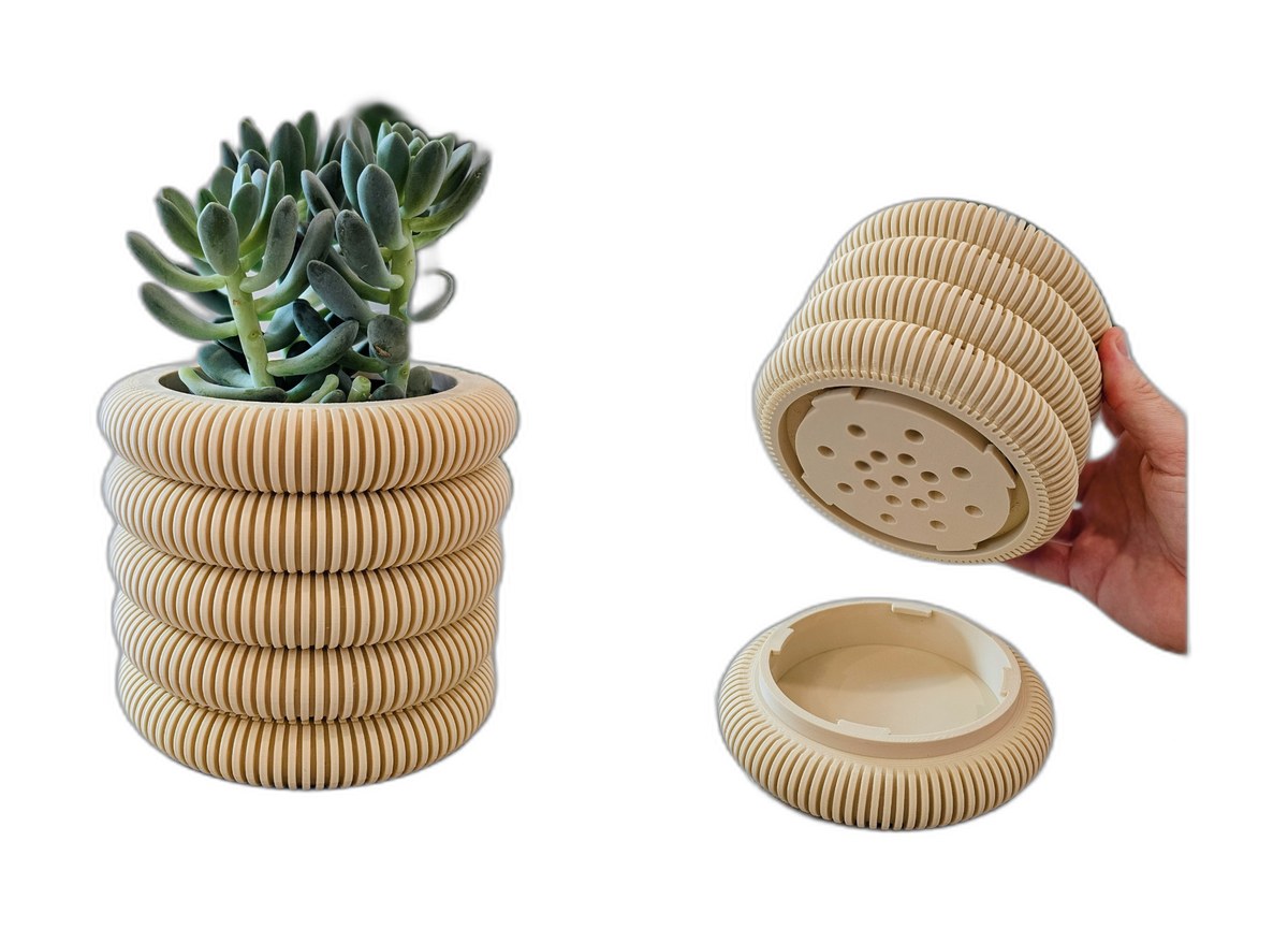 Maceta Coins con plato oculto